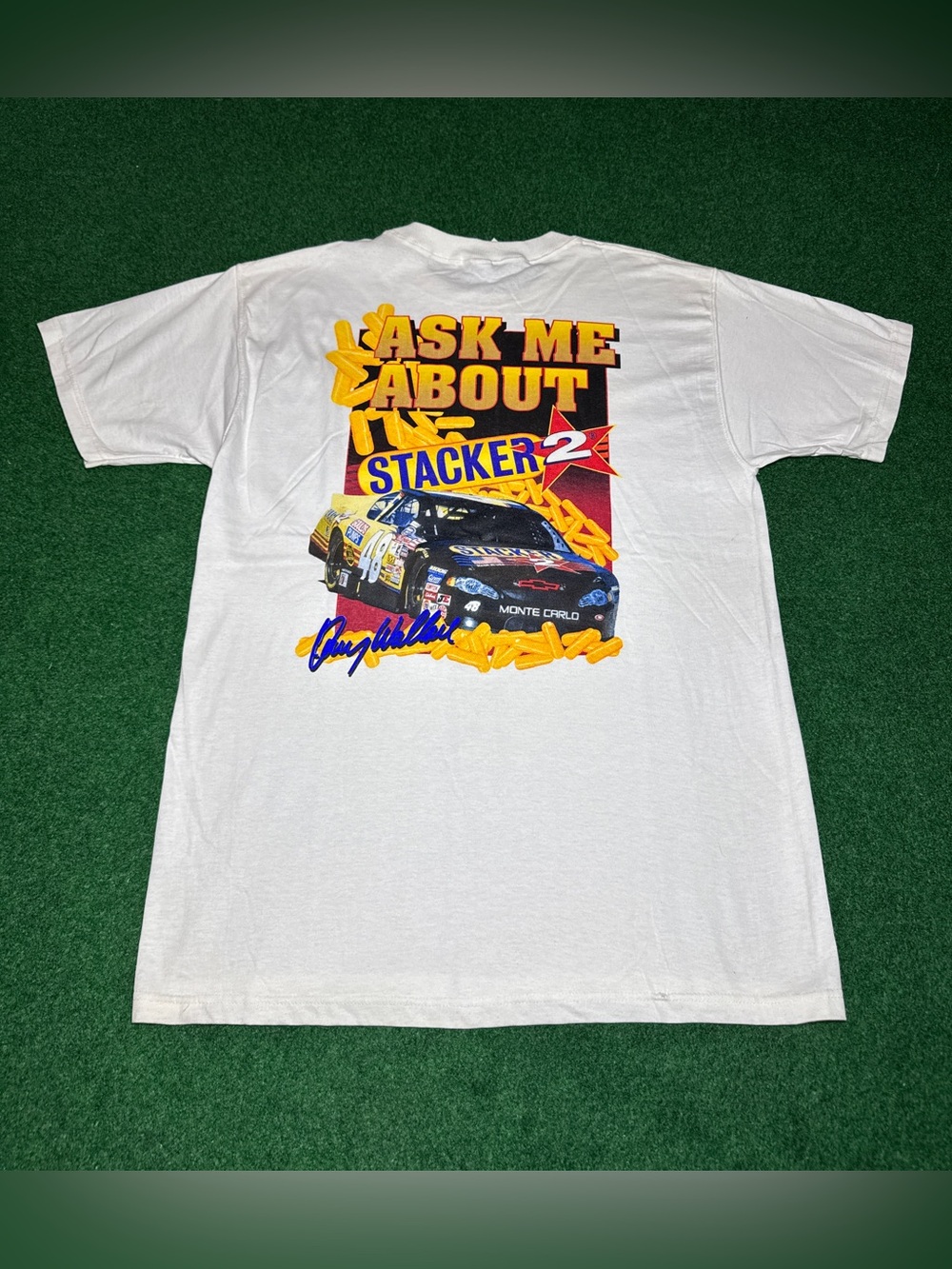 Rusty Wallace Stacker 2 Nascar Racing Vintage 90s Large T Shirt 21x31